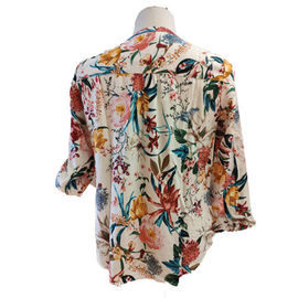 Stain Printed M Loose Fit Ladies Casual Blouse